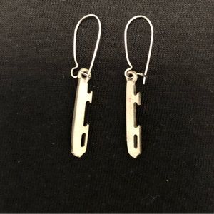 Unique Skate Blade Dangle Earrings